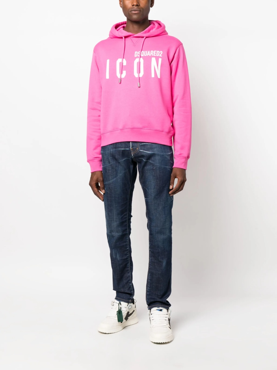 Pantaloni slim fit DSQUARED2 albastri - Img 2