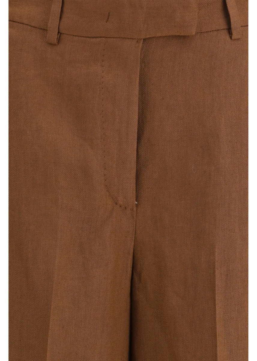 Pantaloni Straight-Leg Bermuda Shorts in twill with pleats - Img 3