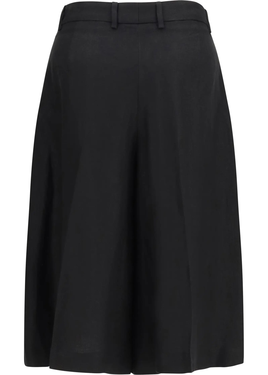Pantaloni Straight-Leg Bermuda Shorts in twill with pleats - Img 2