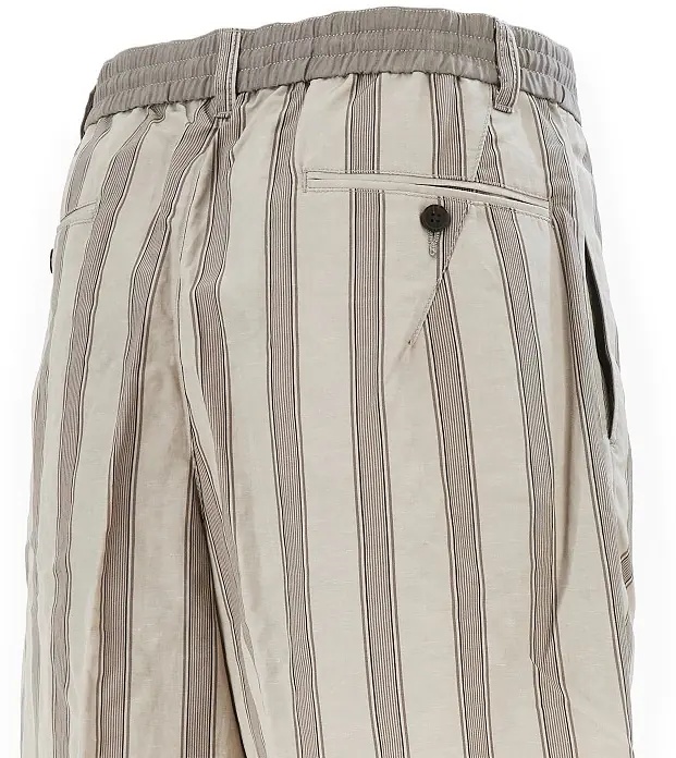 Pantaloni Striped motif linen-blend shorts - Img 4