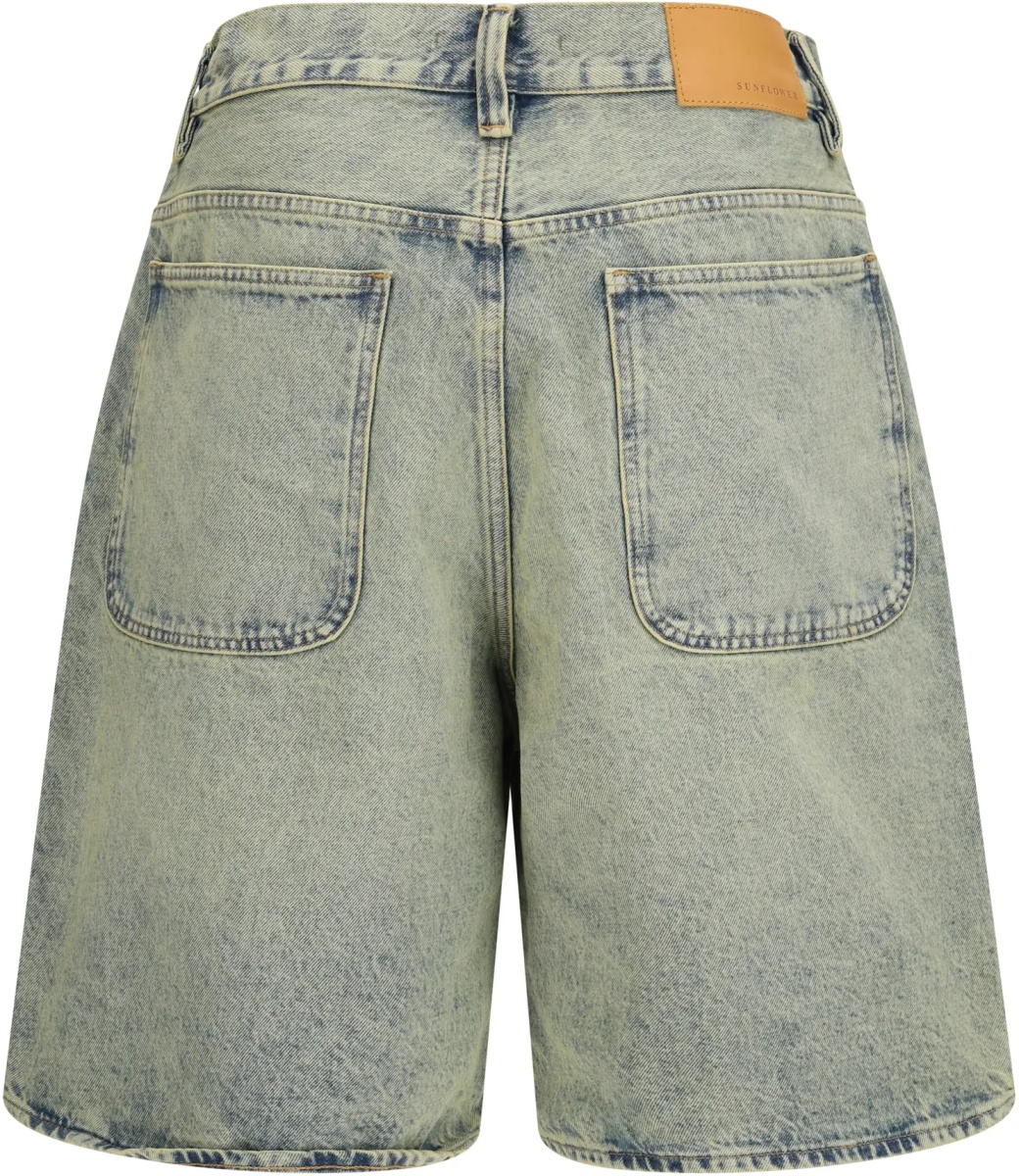 Pantaloni Super Wide Denim Bermuda Shorts - Img 2