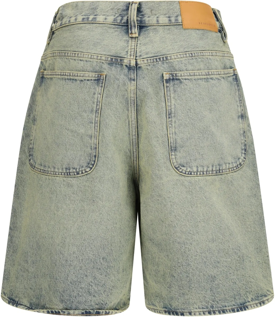 Pantaloni Super Wide Denim Bermuda Shorts - Img 2