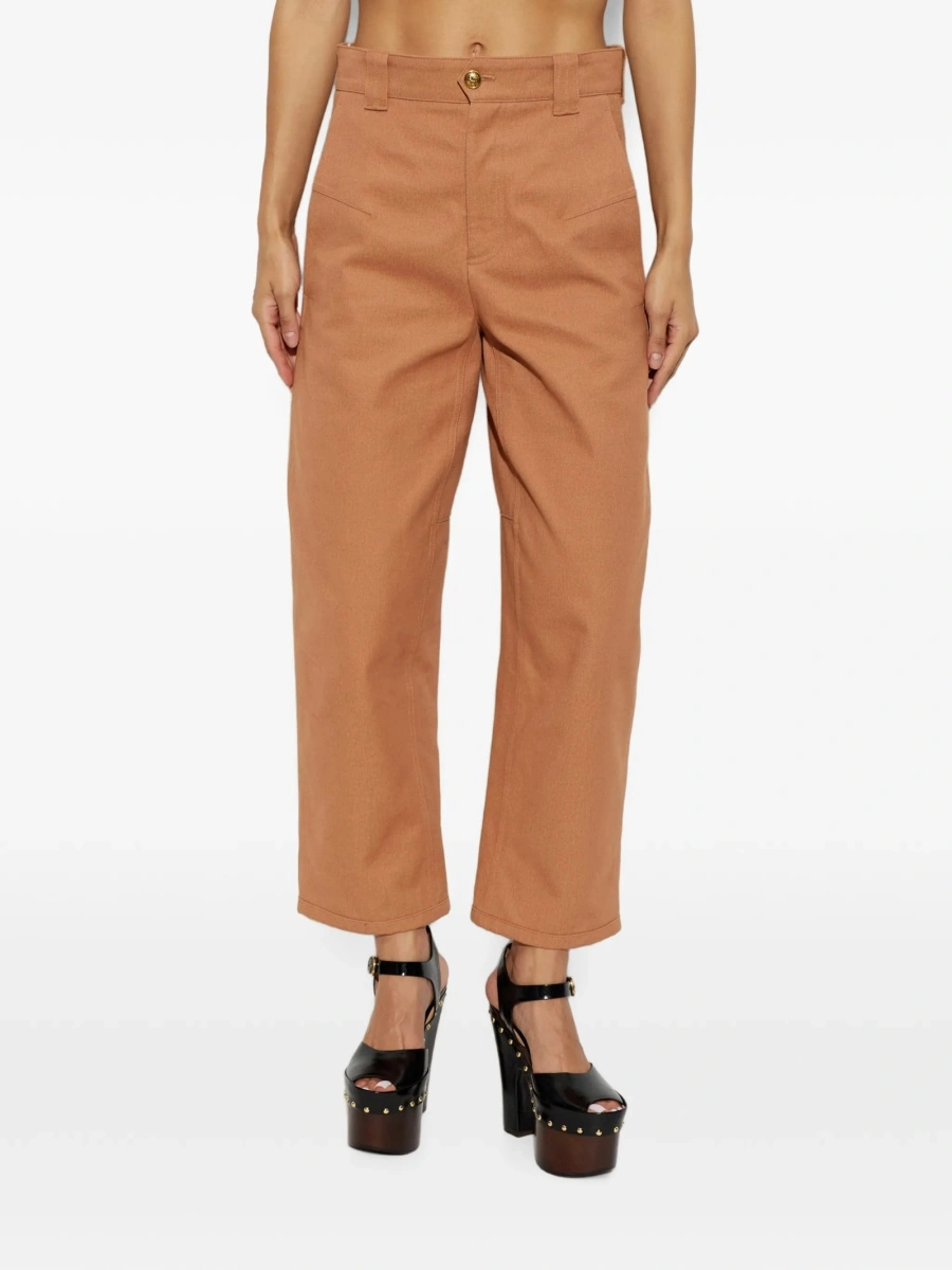 Pantaloni talie inalta Chloe roz - Img 3