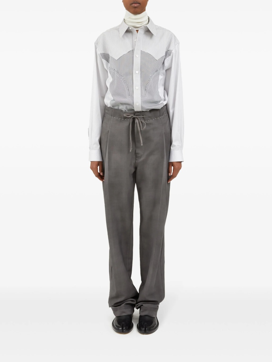 Pantaloni talie inalta Maison Margiela gri - Img 6