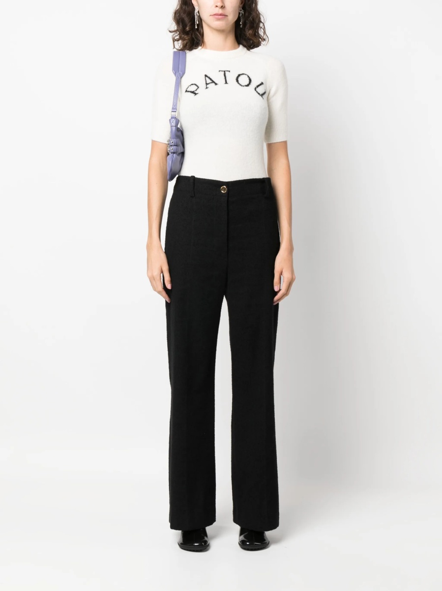 Pantaloni talie inalta Patou negri - Img 2