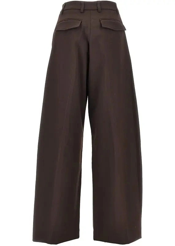 Pantaloni The Latest maro din lana - Img 3