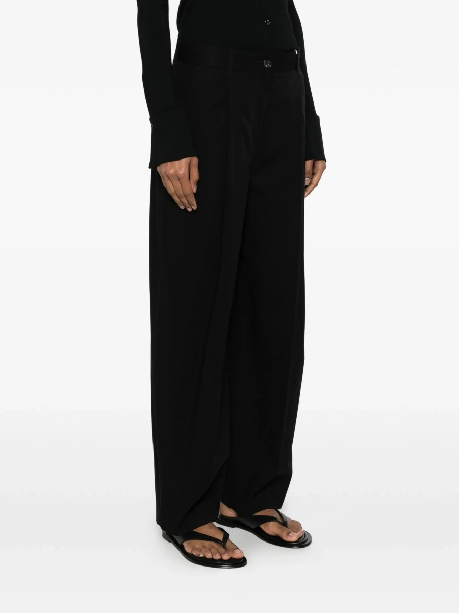 Pantaloni TOTEME negri din bumbac - Img 4