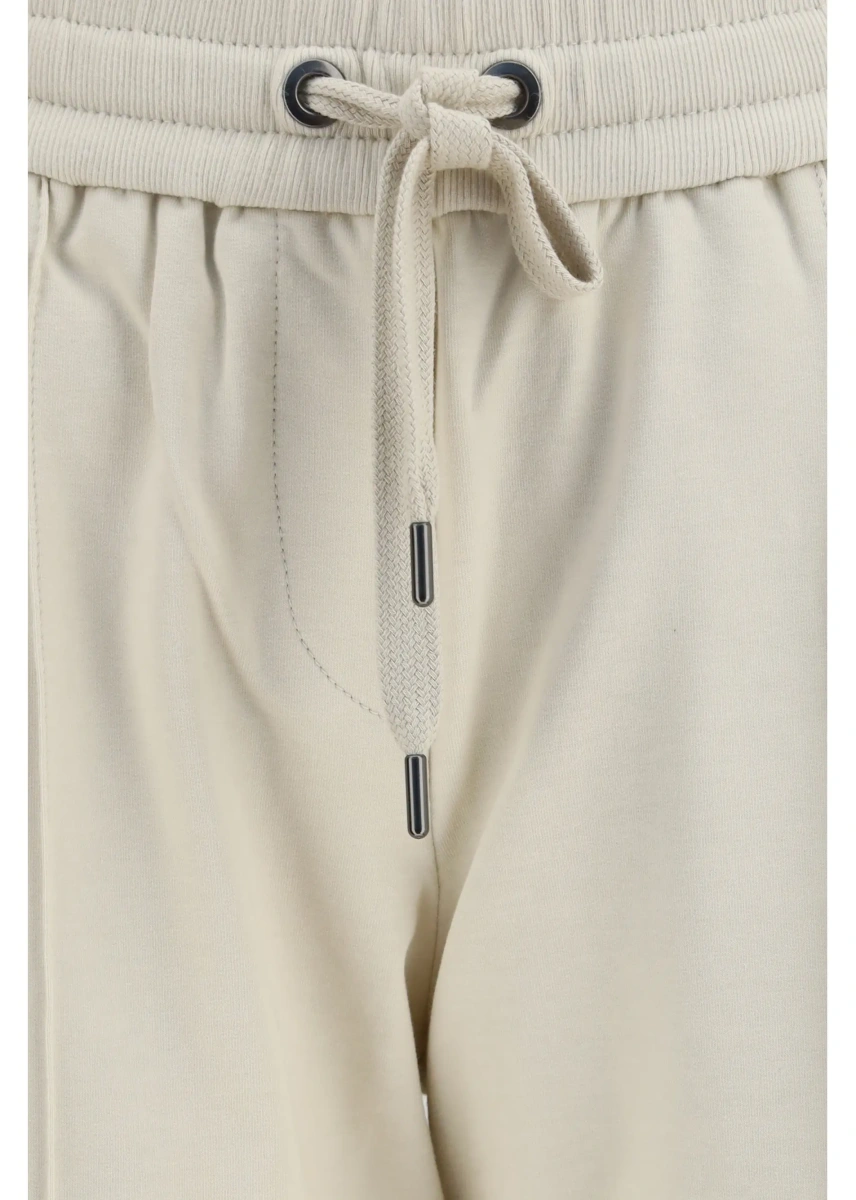 Pantaloni Track stretch-fleece Pants with monili detailing - Img 3