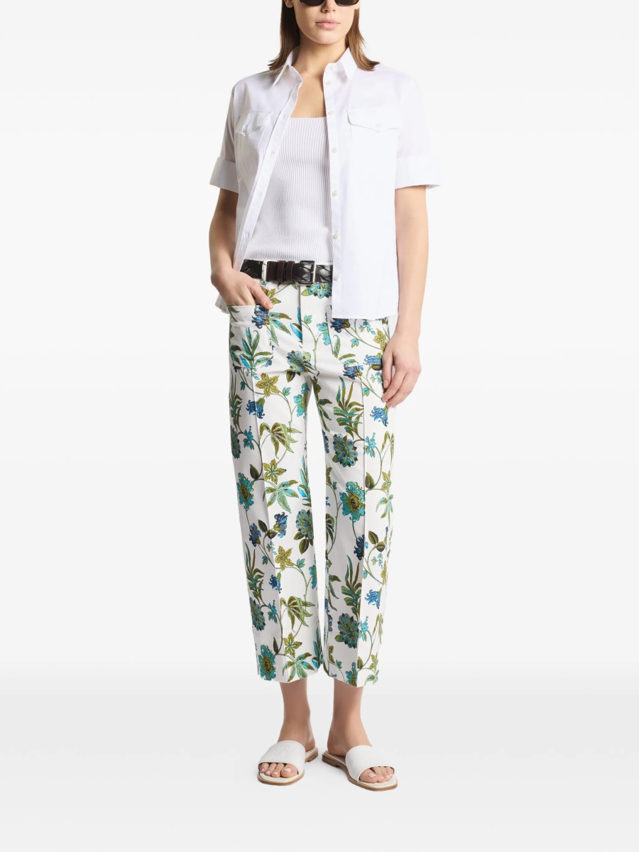 Pantaloni trei sferturi Fay albi - Img 2