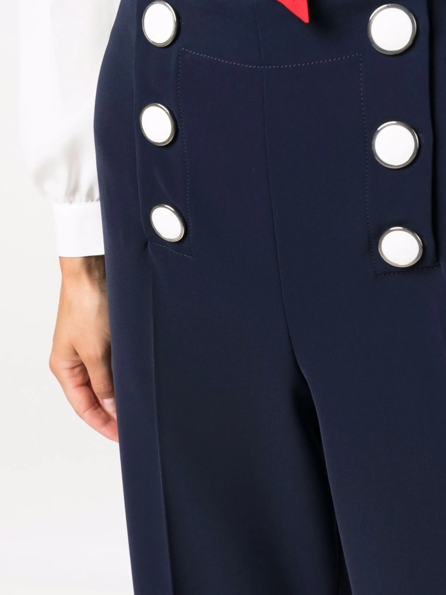 Pantaloni trei sferturi LOVE Moschino albastri din spandex/elastan si polyester - Img 5