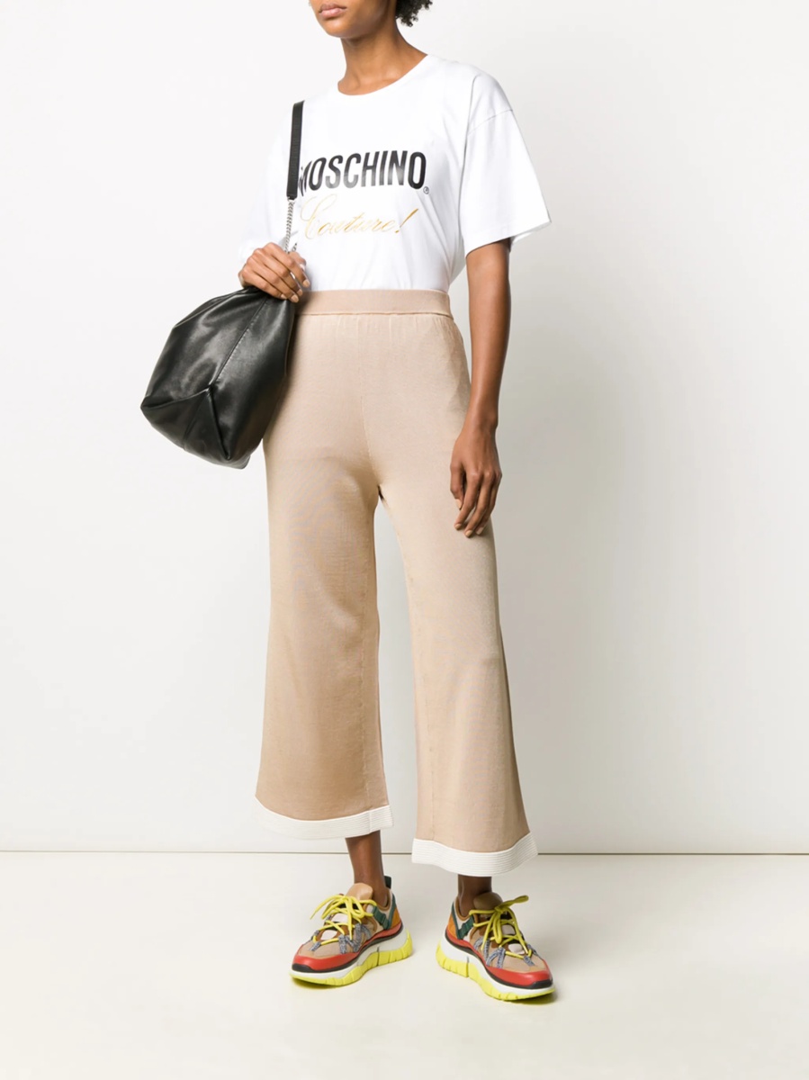 Pantaloni trei sferturi LOVE Moschino neutri - Img 2