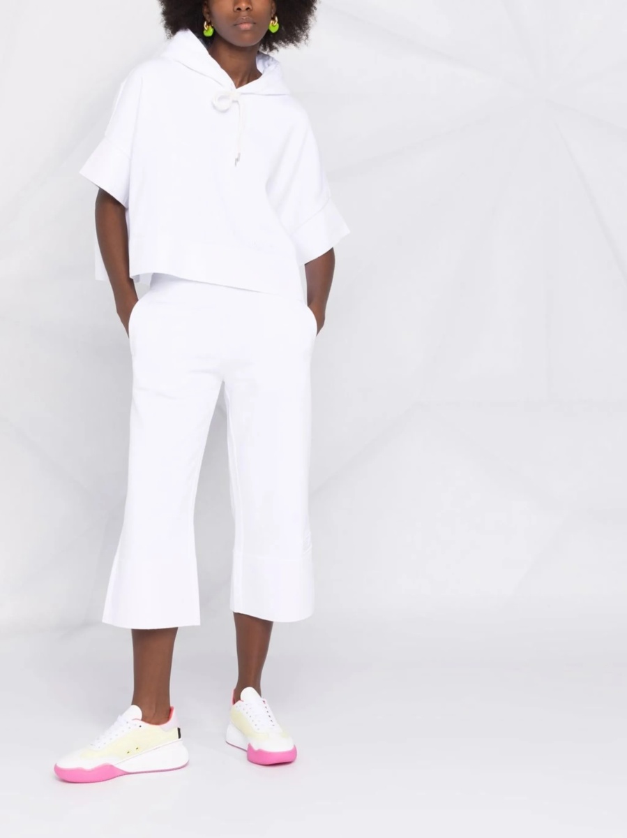 Pantaloni trei sferturi Stella McCartney albi - Img 2