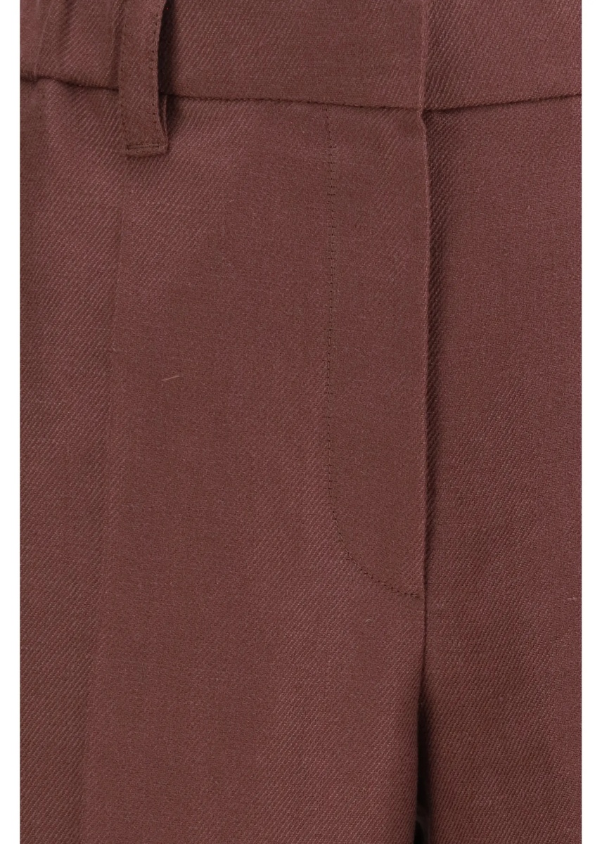 Pantaloni Wide-Leg Pants in linen with elastic waistband and belt loops - Img 3