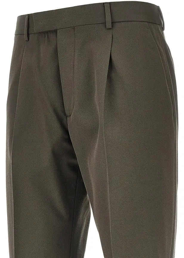 Pantaloni Wool and cotton pleated pants - Img 2