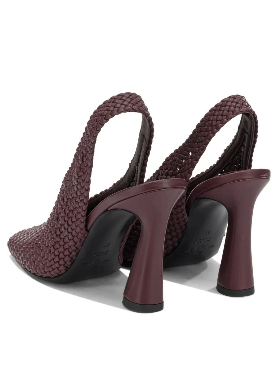 Pantofi 90MM Woven Slingbacks - Img 4