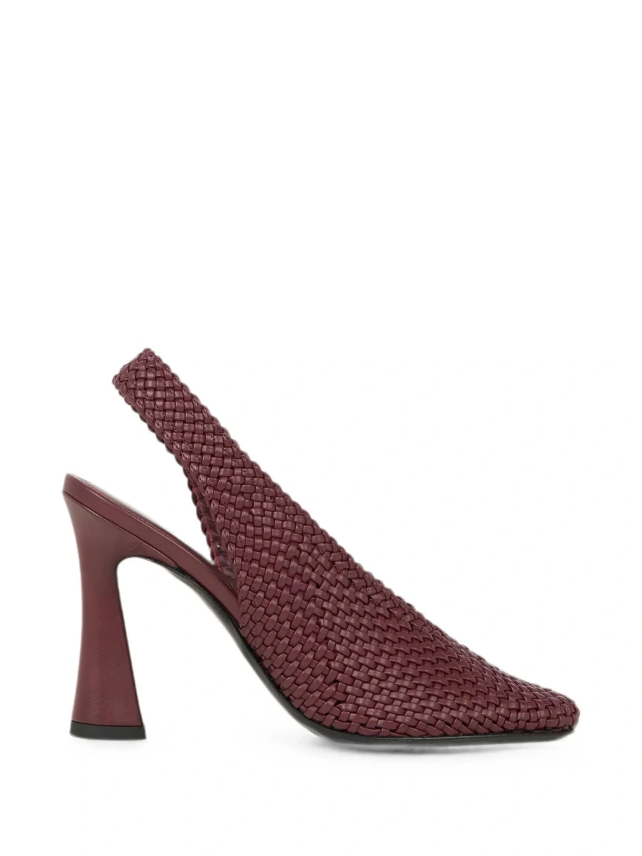 Pantofi 90MM Woven Slingbacks - Img 9