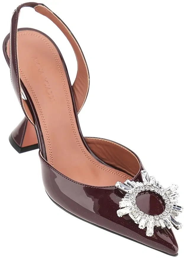 Pantofi 'Begum Sling' patent leather slingback pumps - Img 2