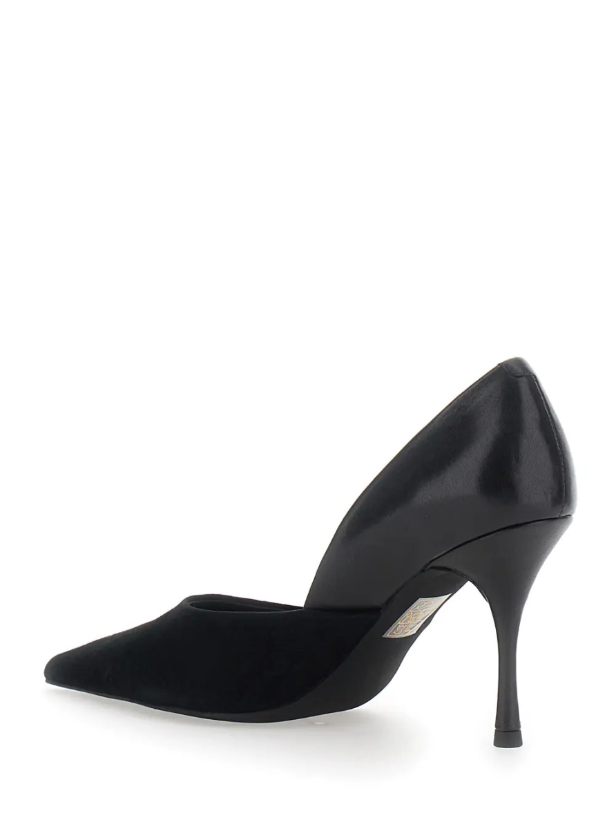 Pantofi Black pumps with high stiletto heel in suede for women - Img 3