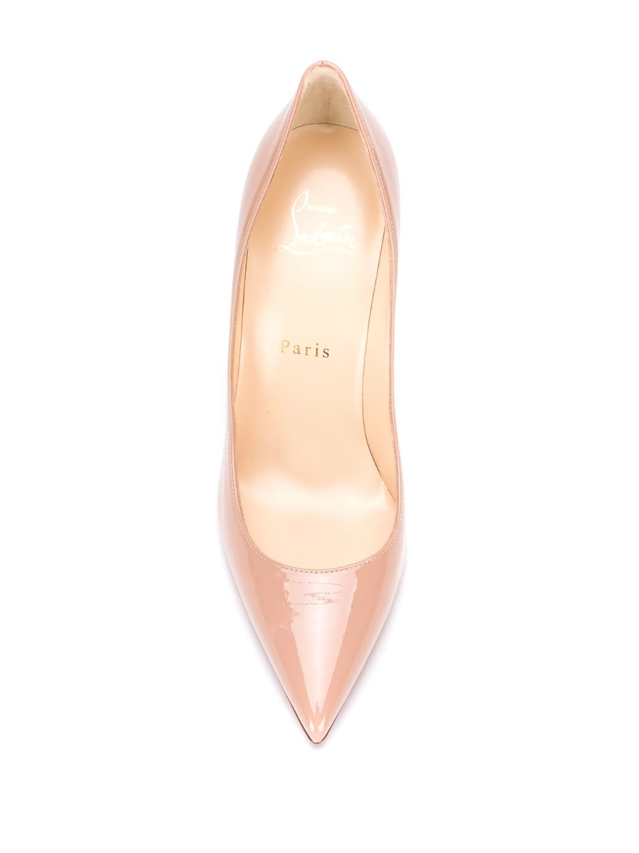 Pantofi cu toc Christian Louboutin neutri din piele - Img 4