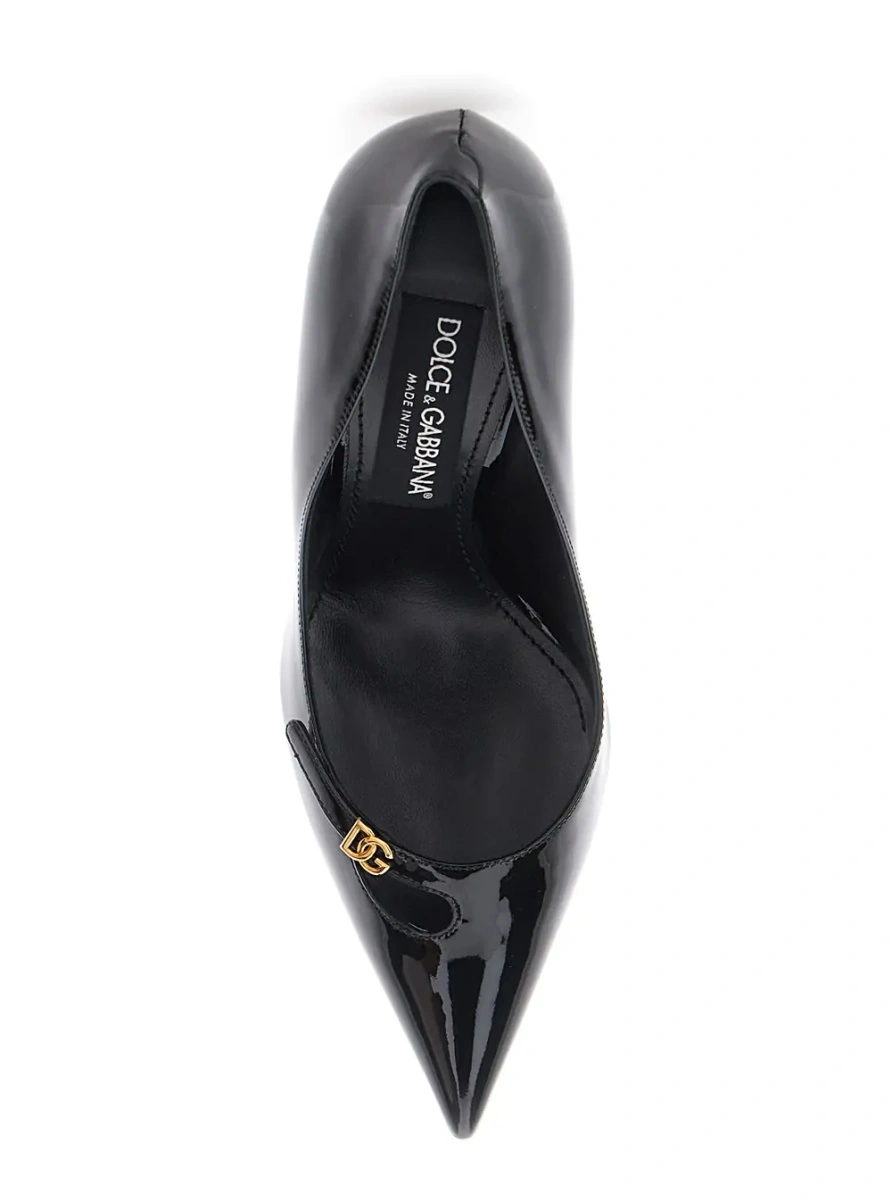 Pantofi cu toc Dolce &amp; Gabbana negri din piele - Img 4