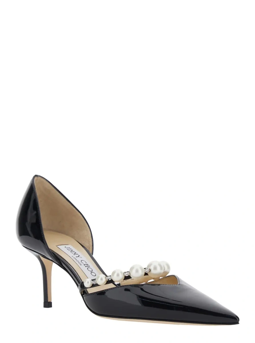 Pantofi cu toc Jimmy Choo negri din piele 'Aurelie' - Img 2