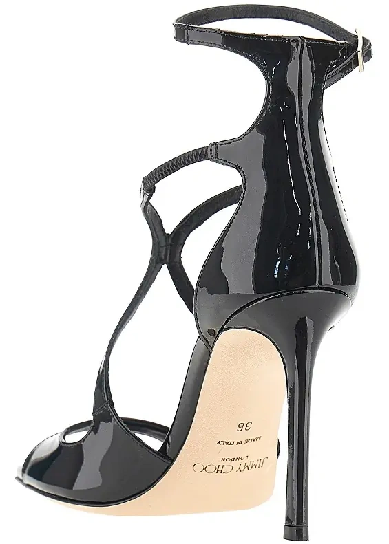 Pantofi cu toc Jimmy Choo negri din piele lacuita 'Azia' - Img 3