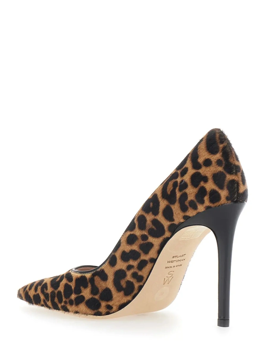 Pantofi cu toc Stuart Weitzman maro din piele 'Stuart Power' - Img 3