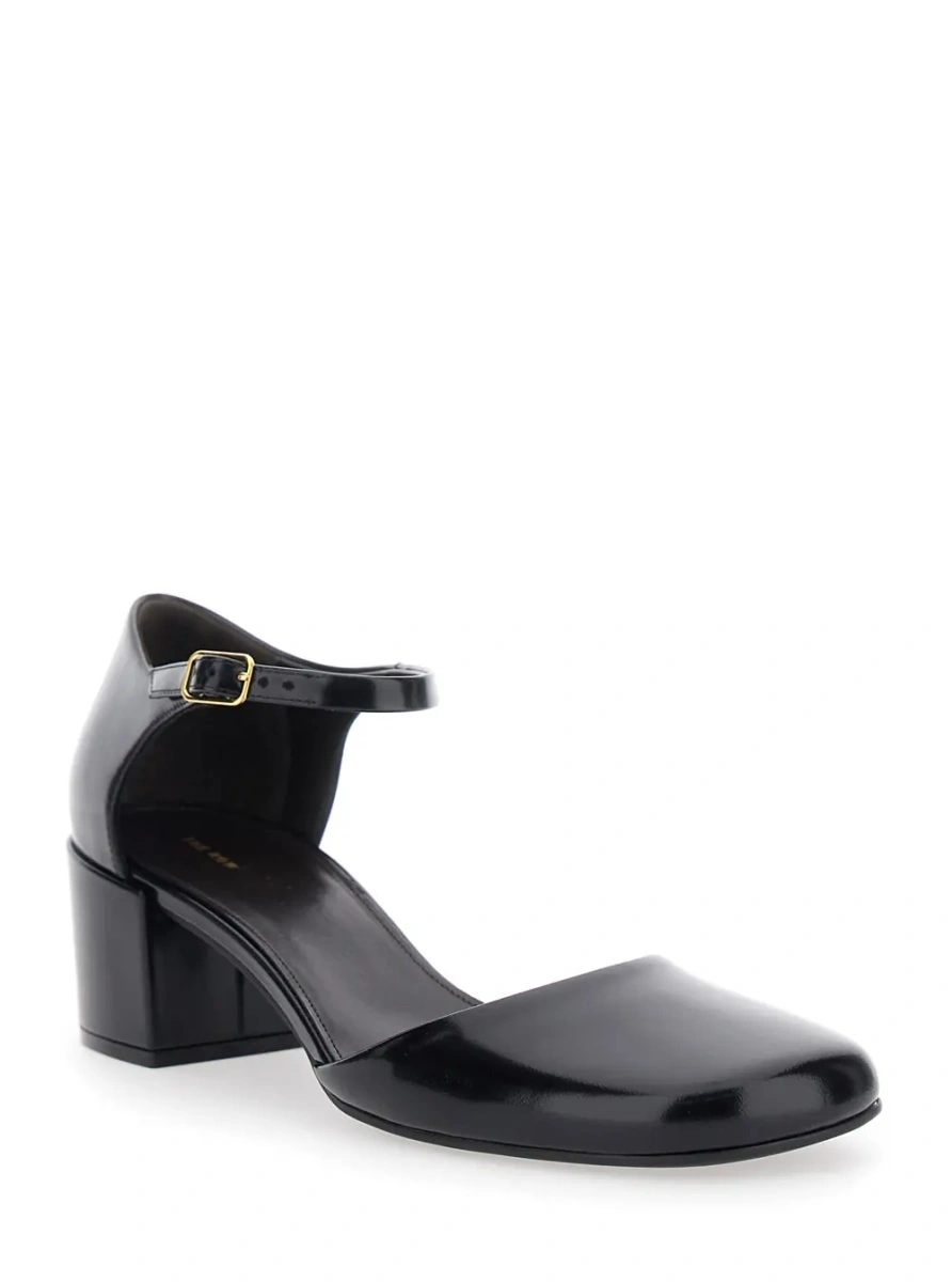 Pantofi cu toc THE ROW negri din piele lacuita - Img 2