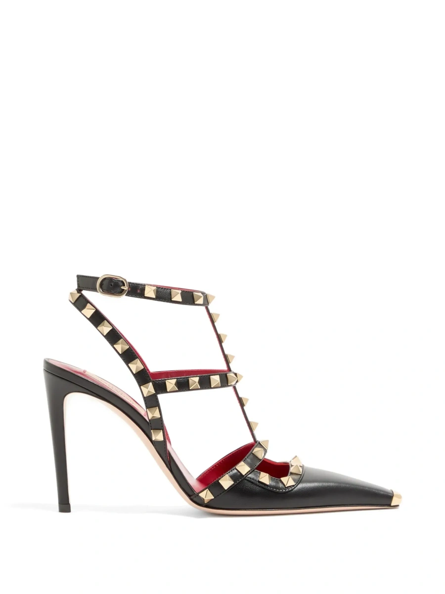 Pantofi cu toc Valentino Garavani 'Rockstud' negri din piele - Img 9