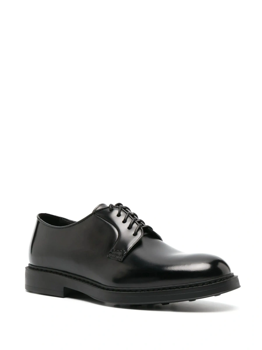 Pantofi eleganti Doucal's negri din piele de vitel - Img 5