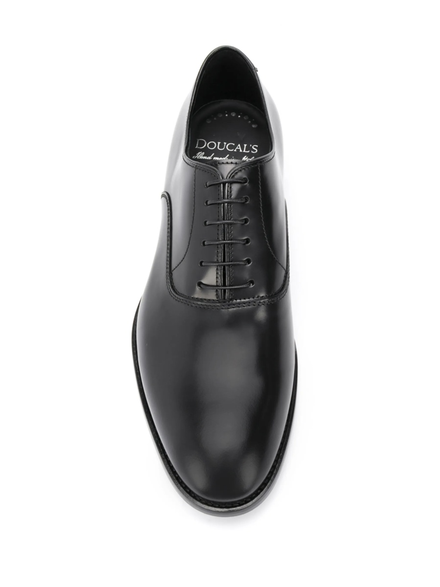 Pantofi Oxford Doucal's negri din piele - Img 4