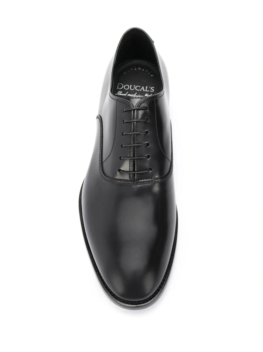 Pantofi Oxford Doucal's negri din piele - Img 4