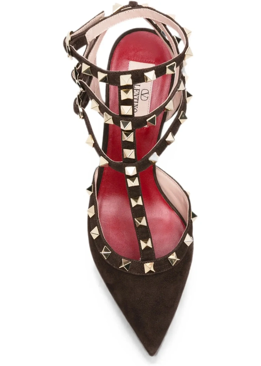 Pantofi Rockstud suede Pumps - Img 6