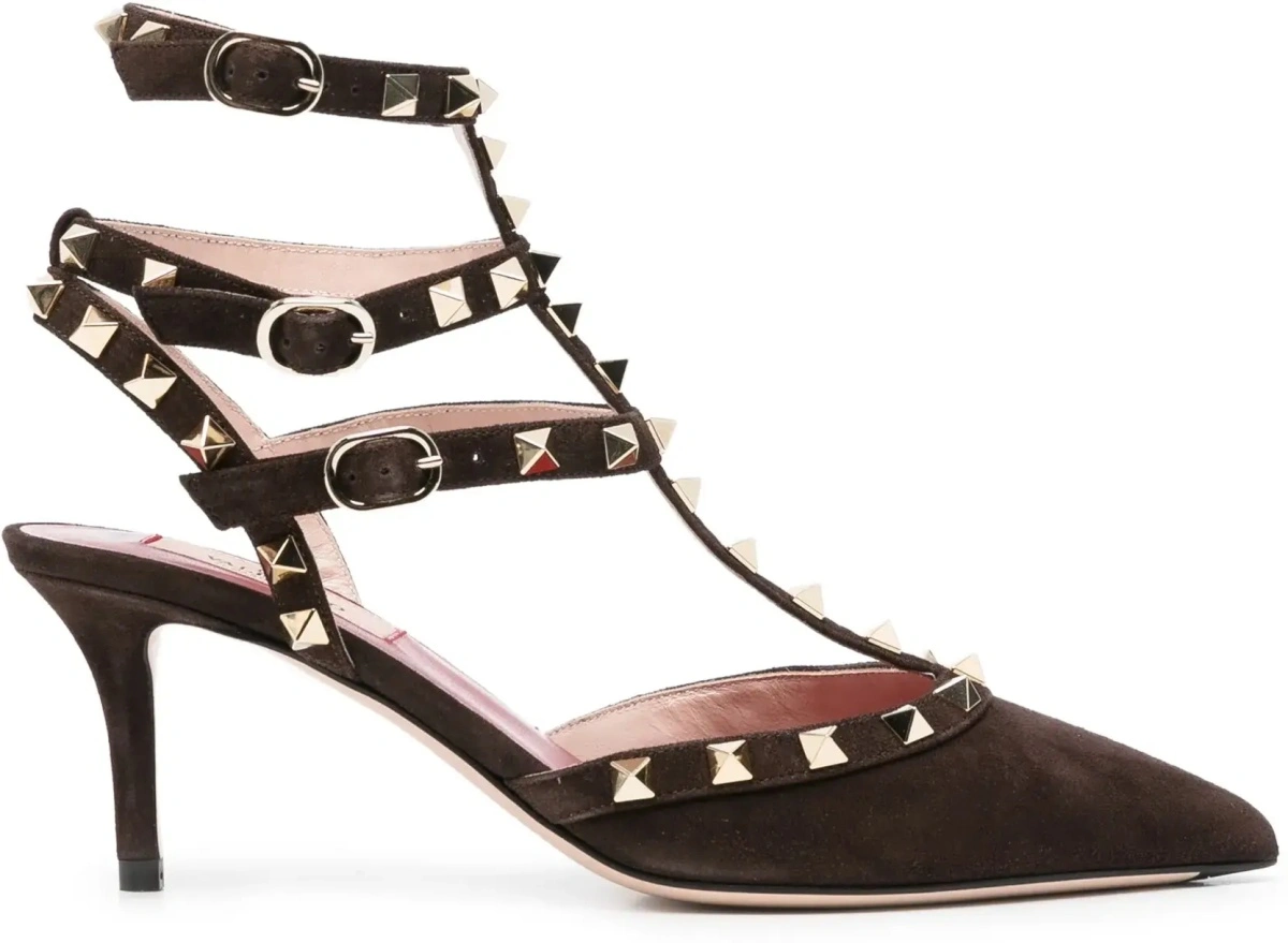 Pantofi Rockstud suede Pumps - Img 7