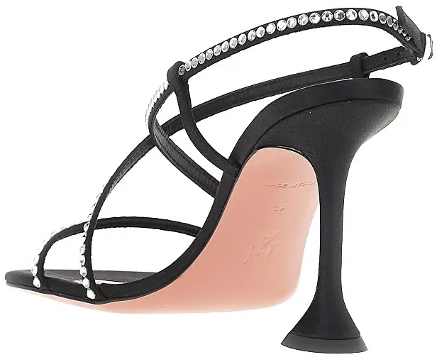 Pantofi Satin 'Sally' sandals with crystals - Img 3