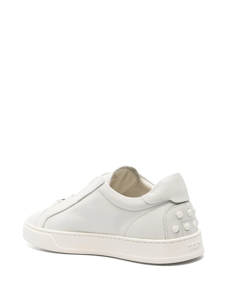 Pantofi slip-on TOD'S albi din piele - Img 3