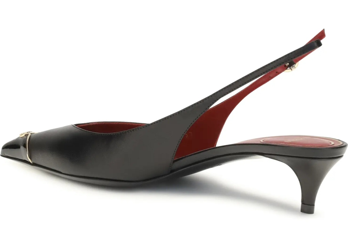 Pantofi VLogo Signature kitten-heel slingback Pumps - Img 3