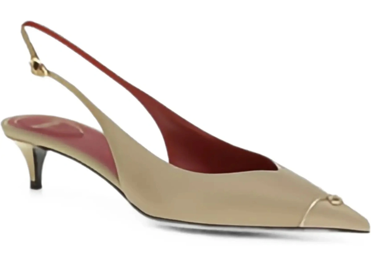 Pantofi VLogo Signature kitten-heel slingback Pumps - Img 5