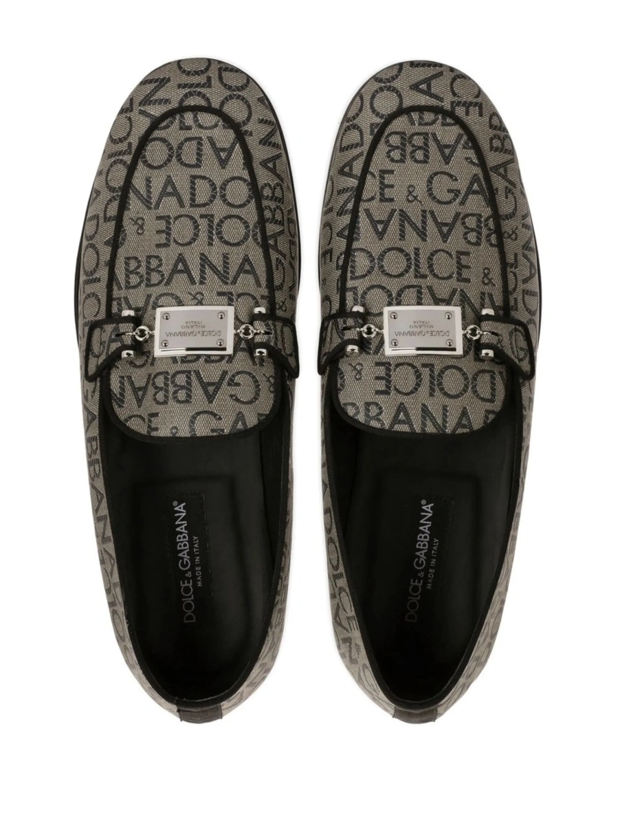 Papuci Dolce &amp; Gabbana maro din polyester si poliuretan - Img 4