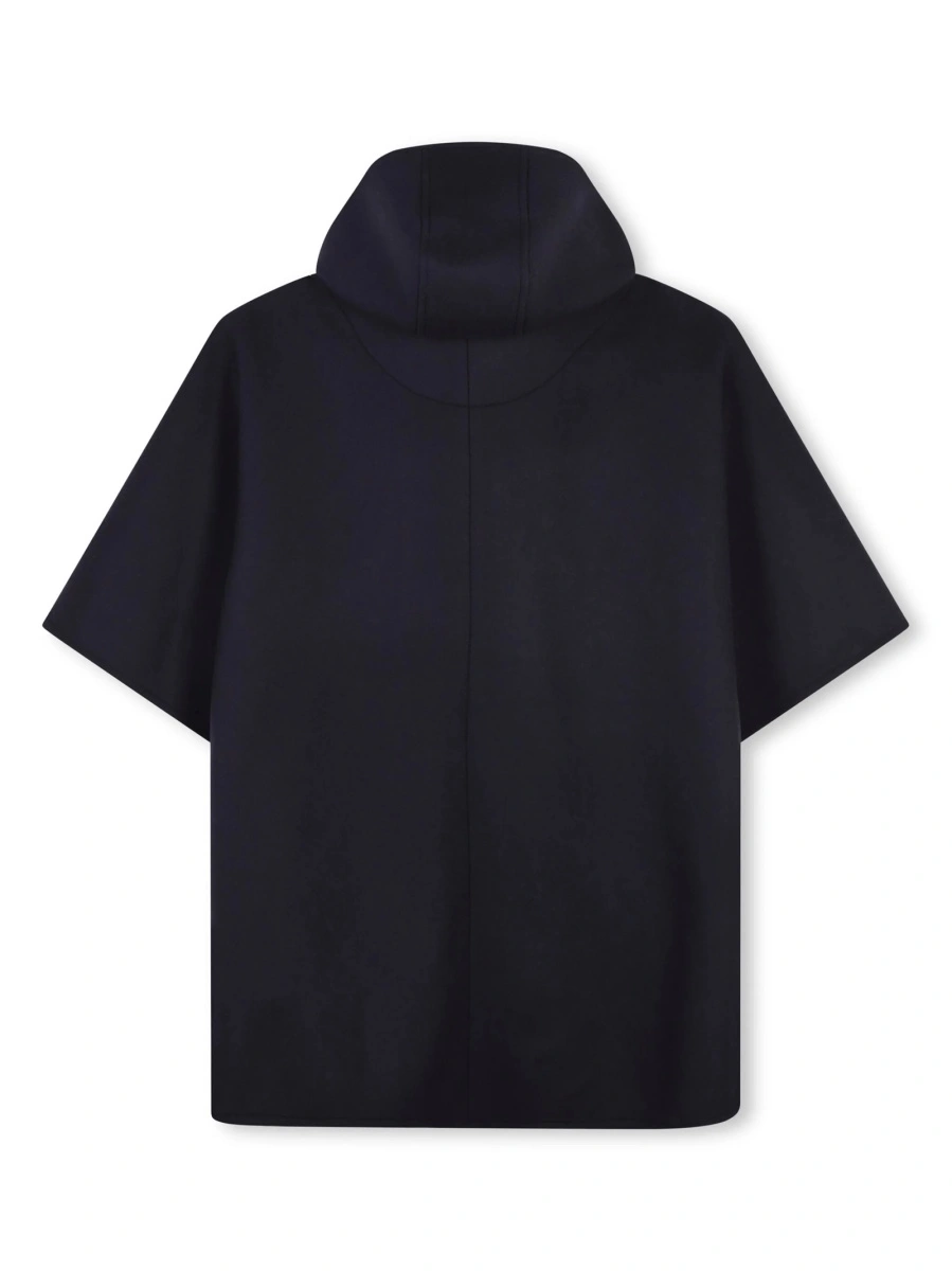 Poncho Chloe albastru din lana - Img 2