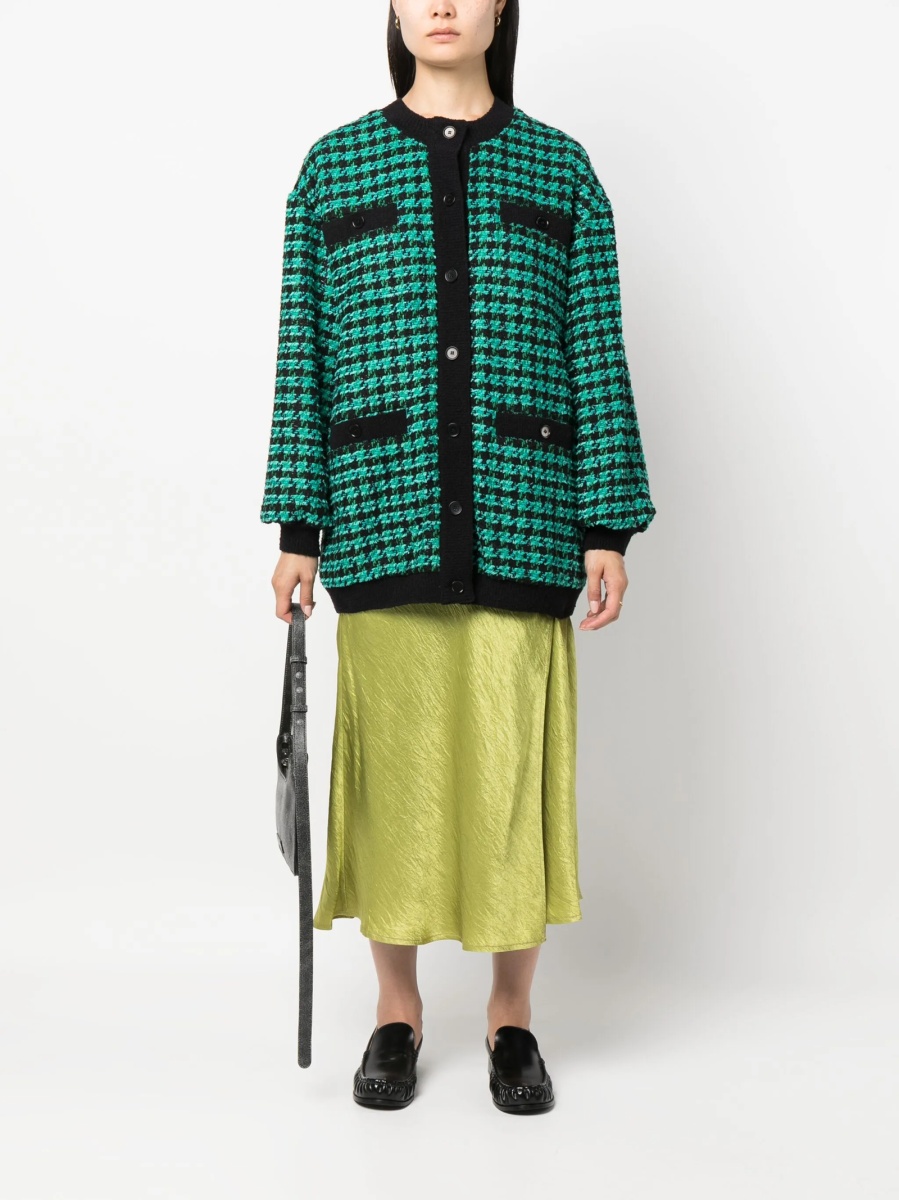 Poncho MSGM negru din acrilic si polyester - Img 2