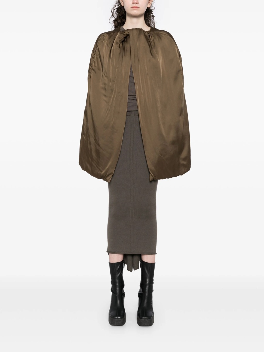 Poncho Rick Owens maro din vascoza si acetat - Img 2