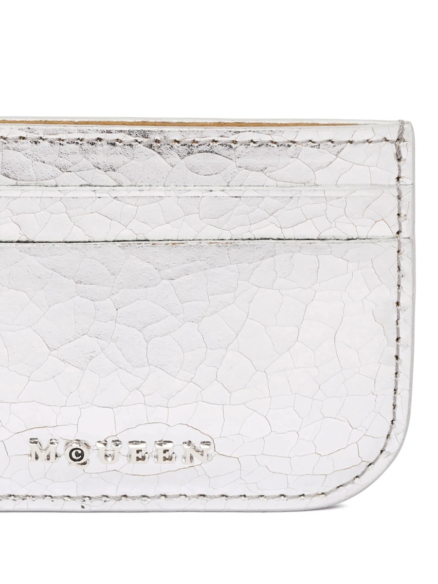 Portofel Alexander McQueen gri din piele - Img 3