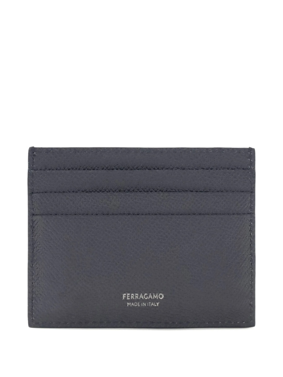 Portofel Ferragamo gancini albastru din piele - Img 3