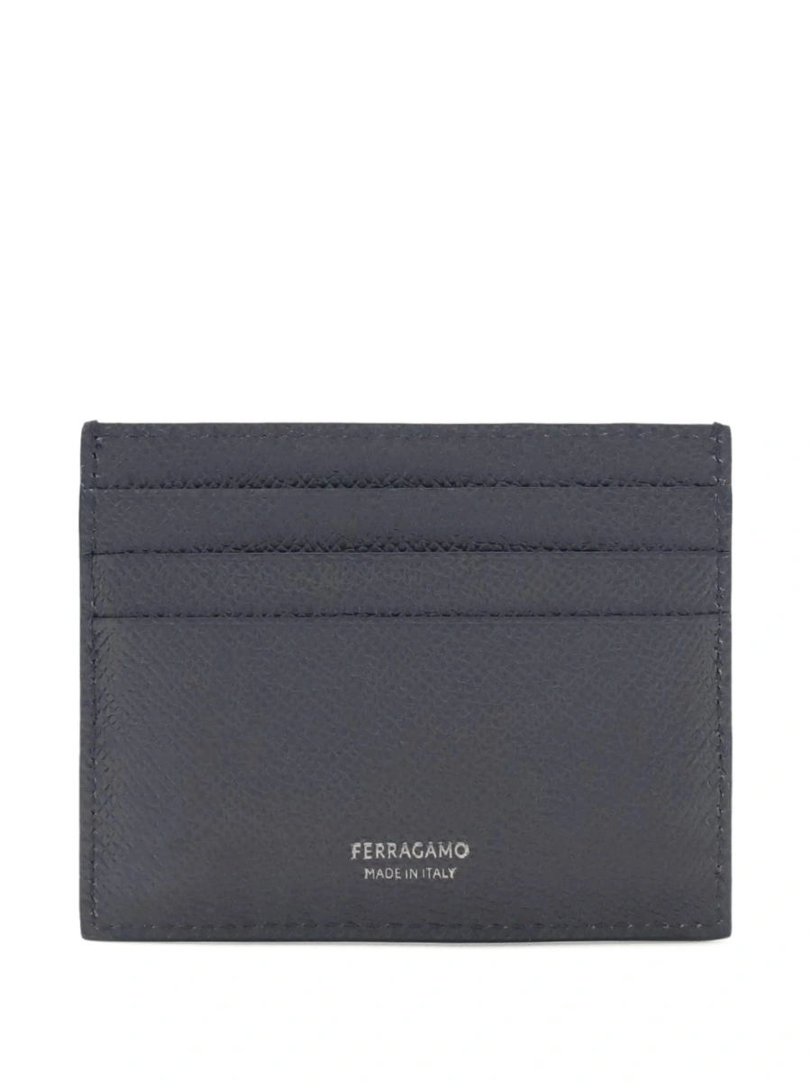 Portofel Ferragamo gancini albastru din piele - Img 3