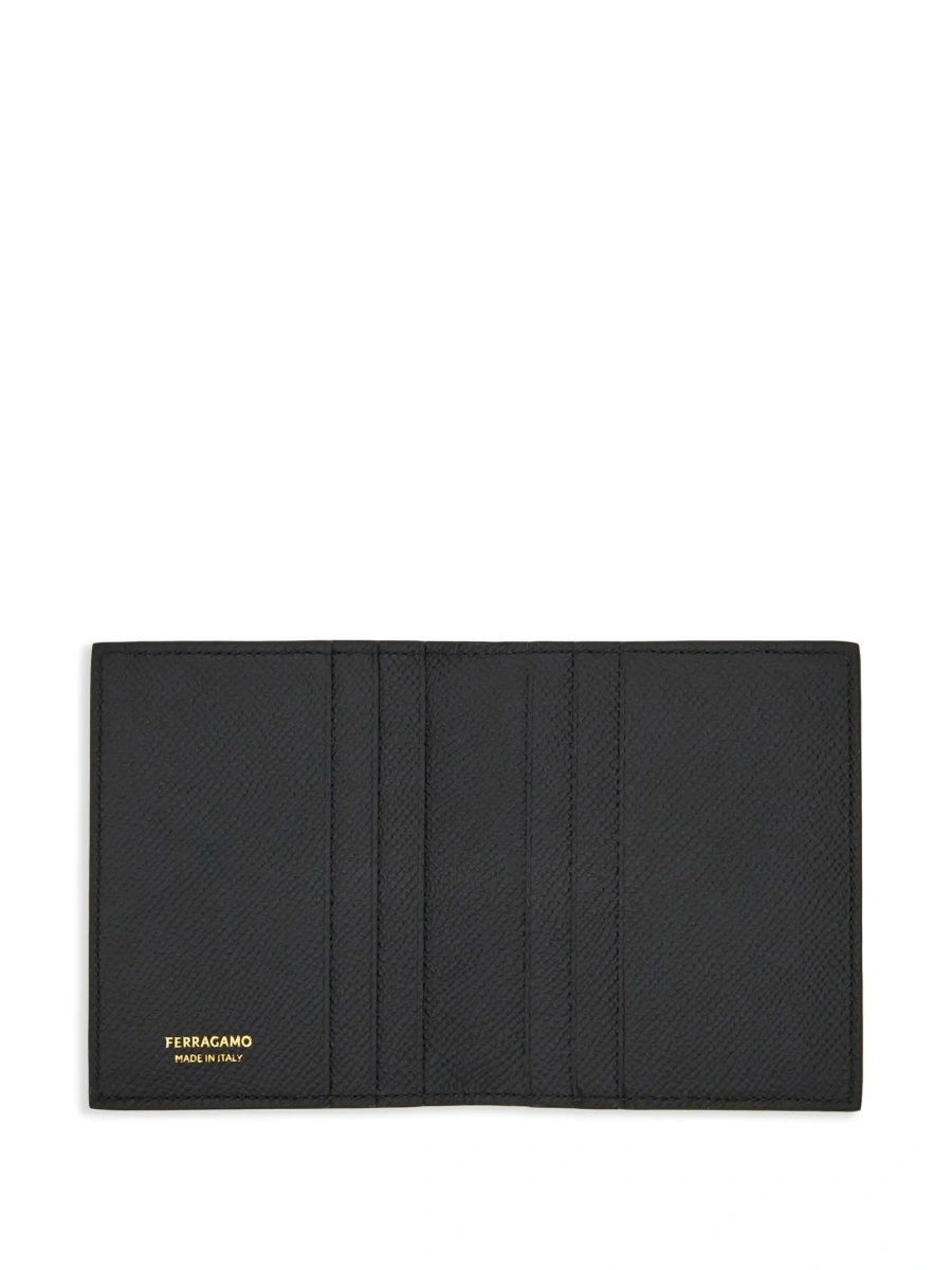 Portofel Ferragamo gancini negru din piele - Img 3