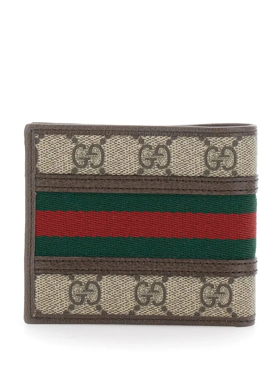 Portofel Gucci 'Ophidia' bej din piele si canvas GG - Img 2
