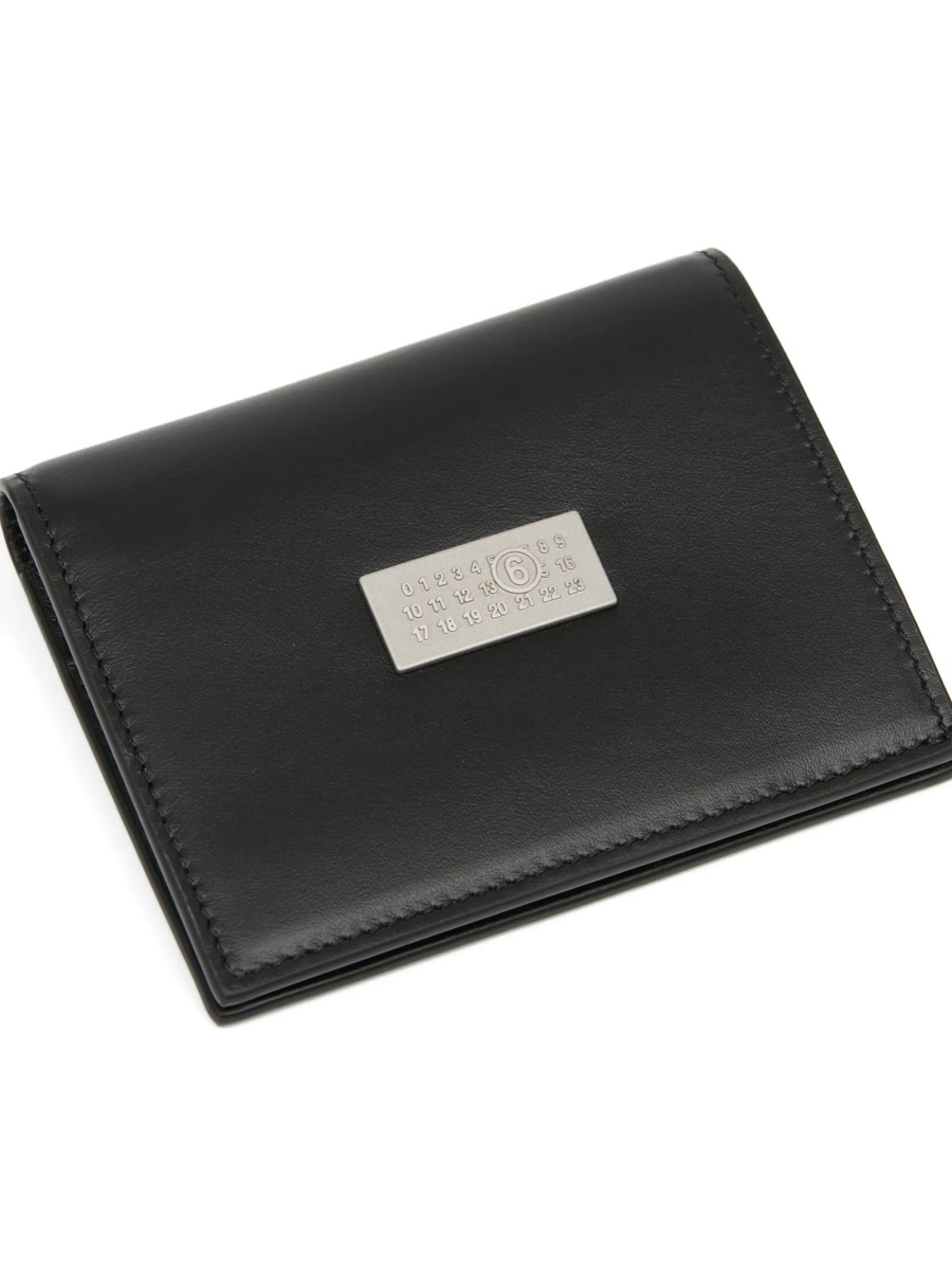 Portofel MM6 Maison Margiela negru din piele - Img 4