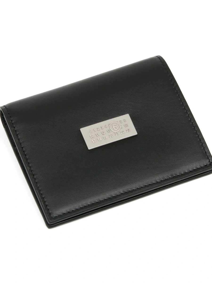 Portofel MM6 Maison Margiela negru din piele - Img 4