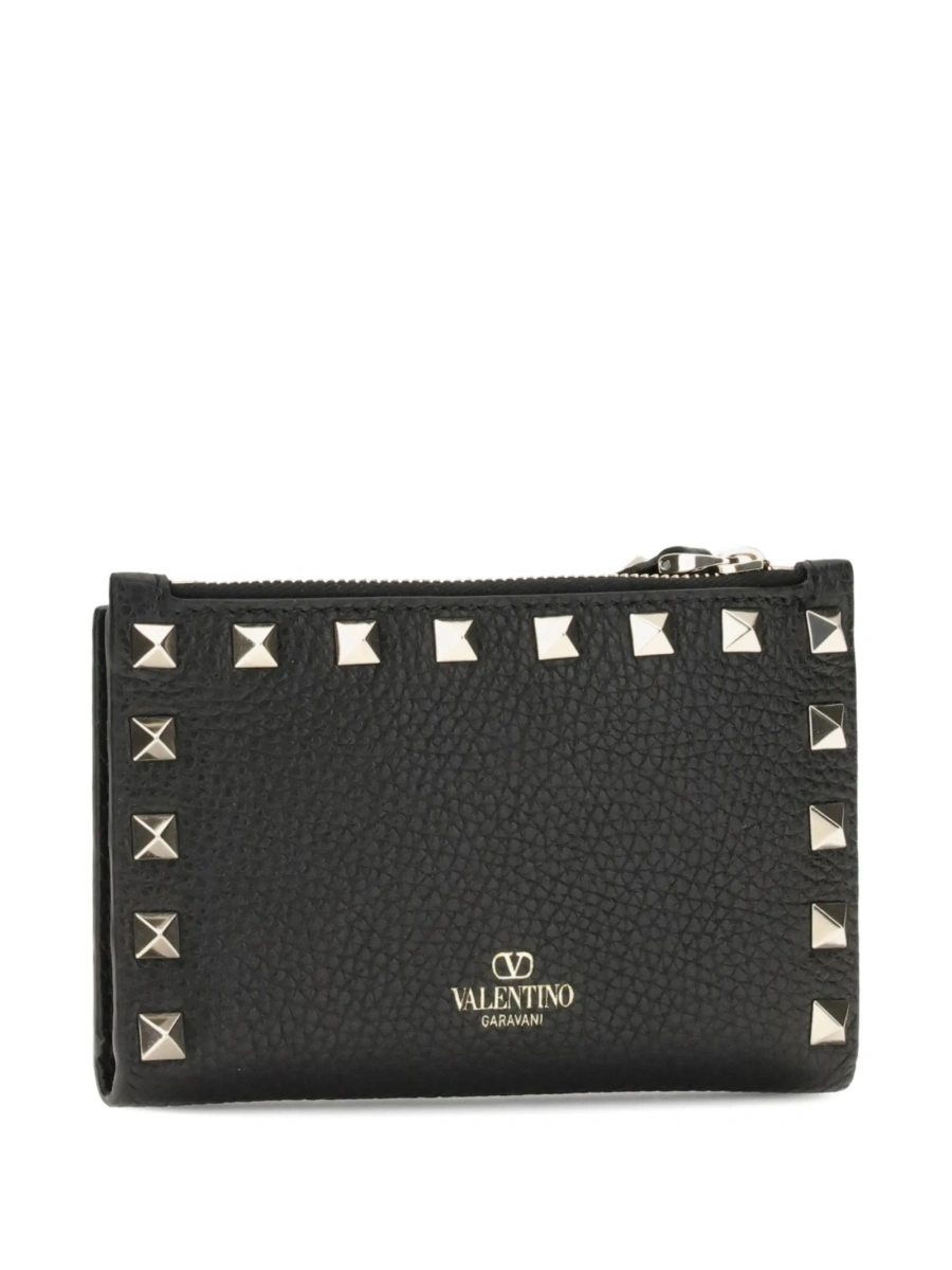 Portofel Valentino Garavani Rockstud negru din piele - Img 2